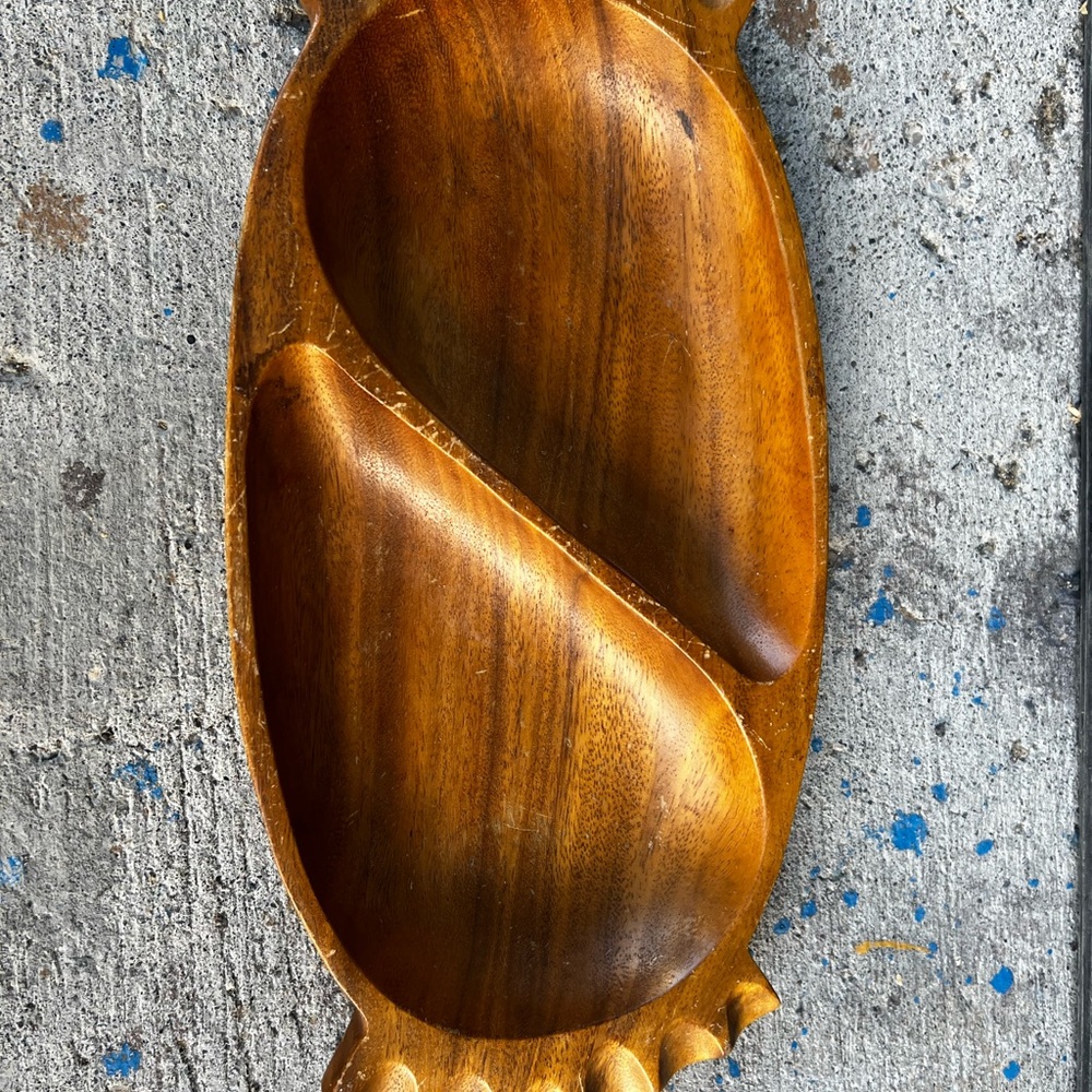 MCM Handcrafted Wooden Decorative Tray - Picture 2 of 3